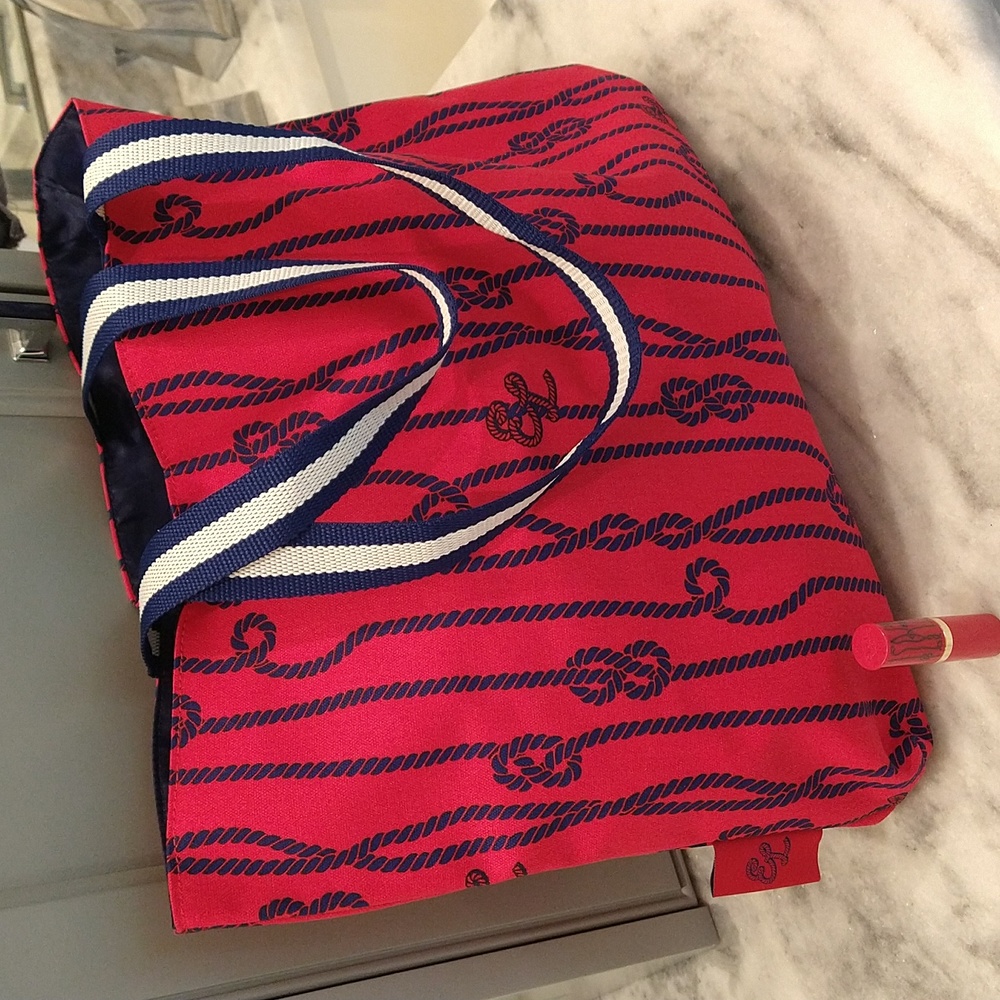 NEW Estee Lauder Canvas Tote Bag & Lipstick